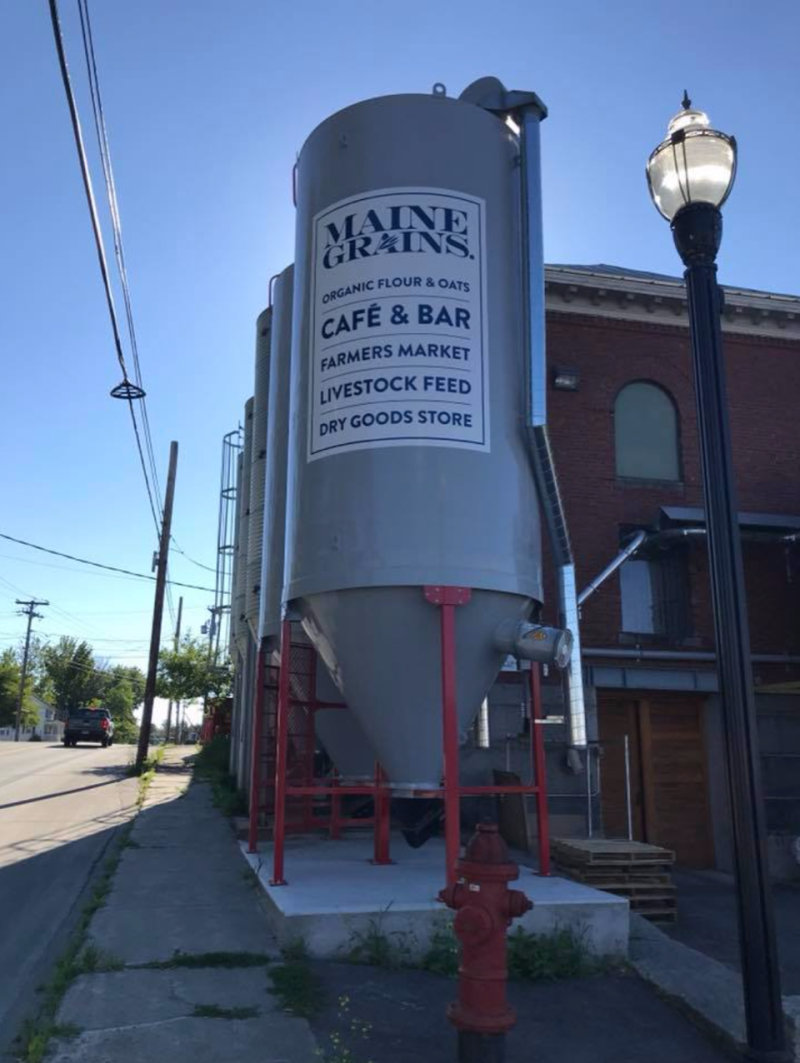 Gristmill with bin signage